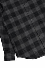Load image into Gallery viewer, kujaku brushed check dress shirt / S-860 (black)
