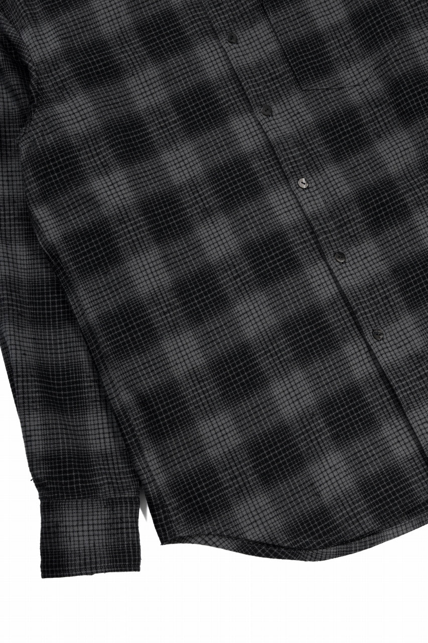 Load image into Gallery viewer, kujaku brushed check dress shirt / S-860 (black)