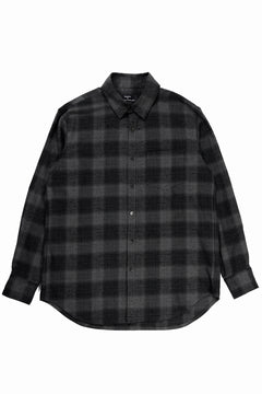 Load image into Gallery viewer, kujaku brushed check dress shirt / S-860 (black)