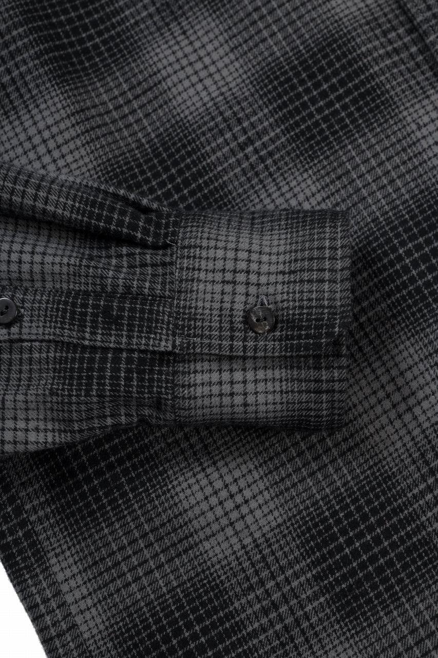 Load image into Gallery viewer, kujaku brushed check dress shirt / S-860 (black)