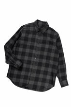 Load image into Gallery viewer, kujaku brushed check dress shirt / S-860 (black)