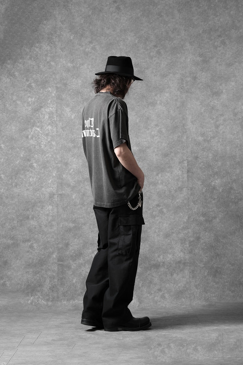Load image into Gallery viewer, LASTMAN PRINTED TEE -LM TIMES- (BLACK)