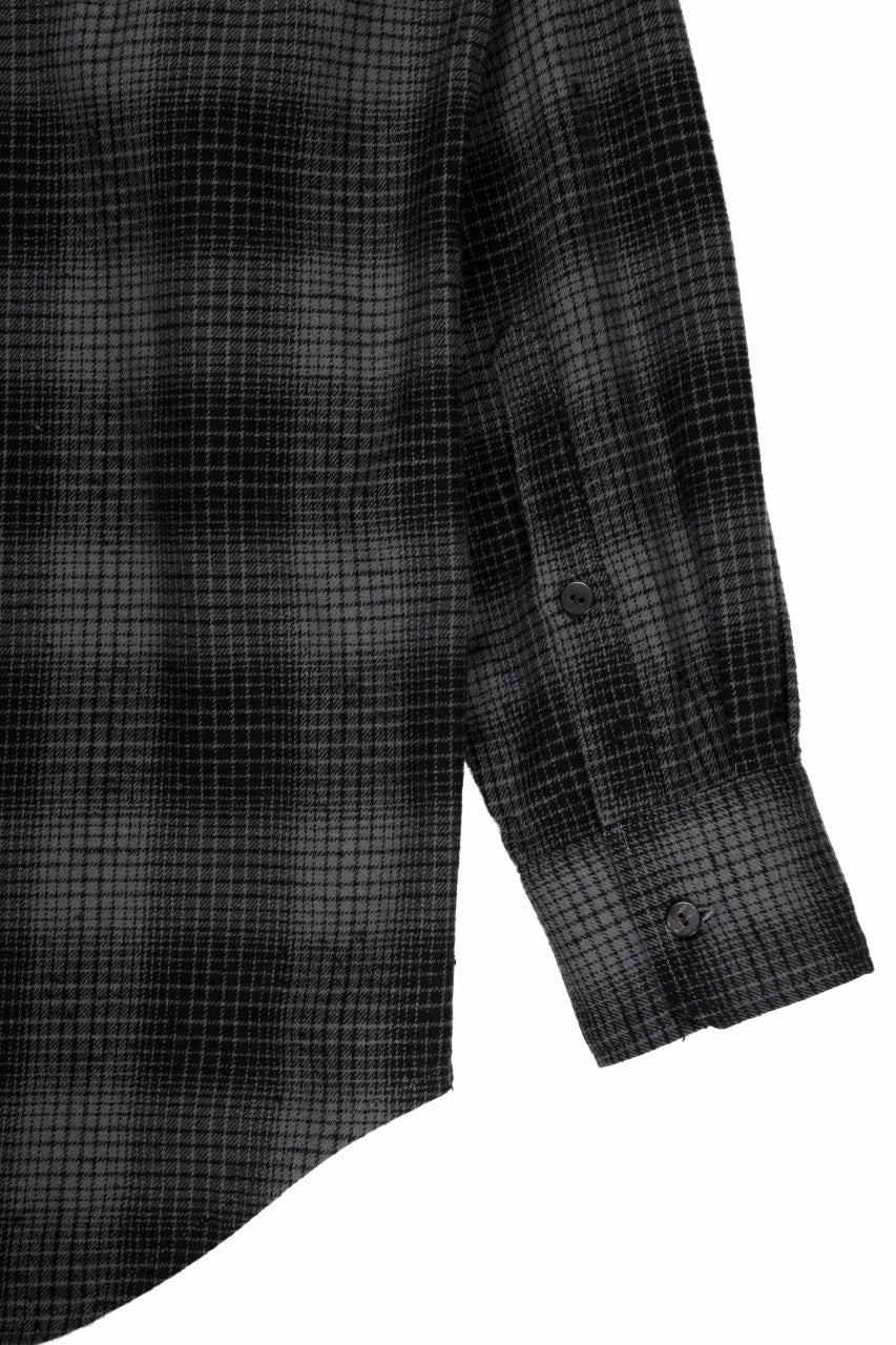 Load image into Gallery viewer, kujaku brushed check dress shirt / S-860 (black)