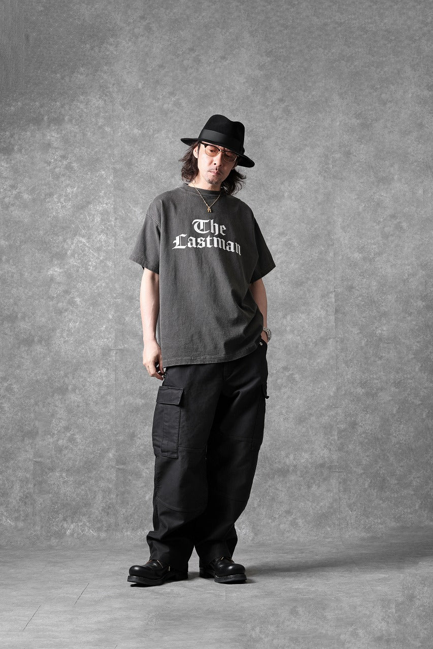 Load image into Gallery viewer, LASTMAN PRINTED TEE -LM TIMES- (BLACK)