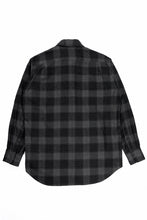 Load image into Gallery viewer, kujaku brushed check dress shirt / S-860 (black)