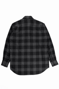 Load image into Gallery viewer, kujaku brushed check dress shirt / S-860 (black)