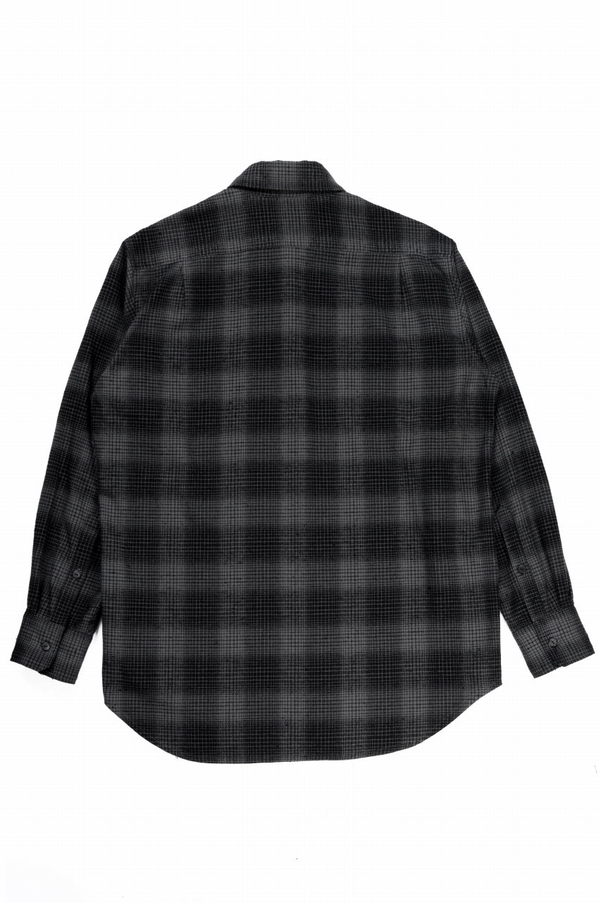 Load image into Gallery viewer, kujaku brushed check dress shirt / S-860 (black)