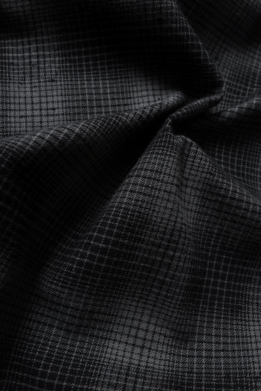Load image into Gallery viewer, kujaku brushed check dress shirt / S-860 (black)
