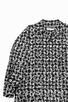画像をギャラリービューアに読み込む, Y&#39;s for men x MASSES OPEN COLLAR SHIRT / MA ALL OVER PIGMENT PRINT (BLACK)