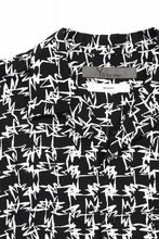 画像をギャラリービューアに読み込む, Y&#39;s for men x MASSES OPEN COLLAR SHIRT / MA ALL OVER PIGMENT PRINT (BLACK)