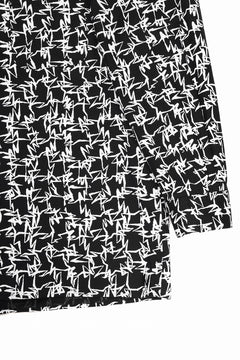 画像をギャラリービューアに読み込む, Y&#39;s for men x MASSES OPEN COLLAR SHIRT / MA ALL OVER PIGMENT PRINT (BLACK)