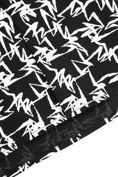 画像をギャラリービューアに読み込む, Y&#39;s for men x MASSES OPEN COLLAR SHIRT / MA ALL OVER PIGMENT PRINT (BLACK)