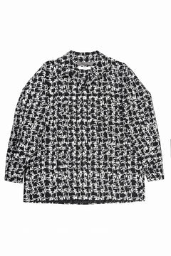 画像をギャラリービューアに読み込む, Y&#39;s for men x MASSES OPEN COLLAR SHIRT / MA ALL OVER PIGMENT PRINT (BLACK)