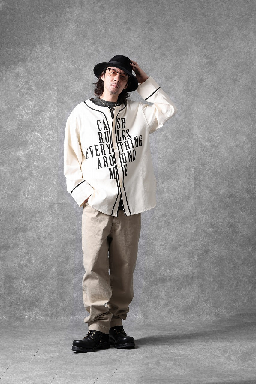 Load image into Gallery viewer, LASTMAN BASEBALL SHIRT &quot;C.R.E.A.M&quot; (L/S) (WHITE)