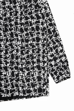画像をギャラリービューアに読み込む, Y&#39;s for men x MASSES OPEN COLLAR SHIRT / MA ALL OVER PIGMENT PRINT (BLACK)