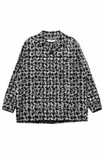 画像をギャラリービューアに読み込む, Y&#39;s for men x MASSES OPEN COLLAR SHIRT / MA ALL OVER PIGMENT PRINT (BLACK)