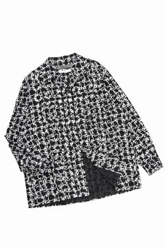 画像をギャラリービューアに読み込む, Y&#39;s for men x MASSES OPEN COLLAR SHIRT / MA ALL OVER PIGMENT PRINT (BLACK)