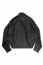 画像をギャラリービューアに読み込む, A.F ARTEFACT HERRINGBONE LINEN SHORT LENGTH SHIRT (BLACK)