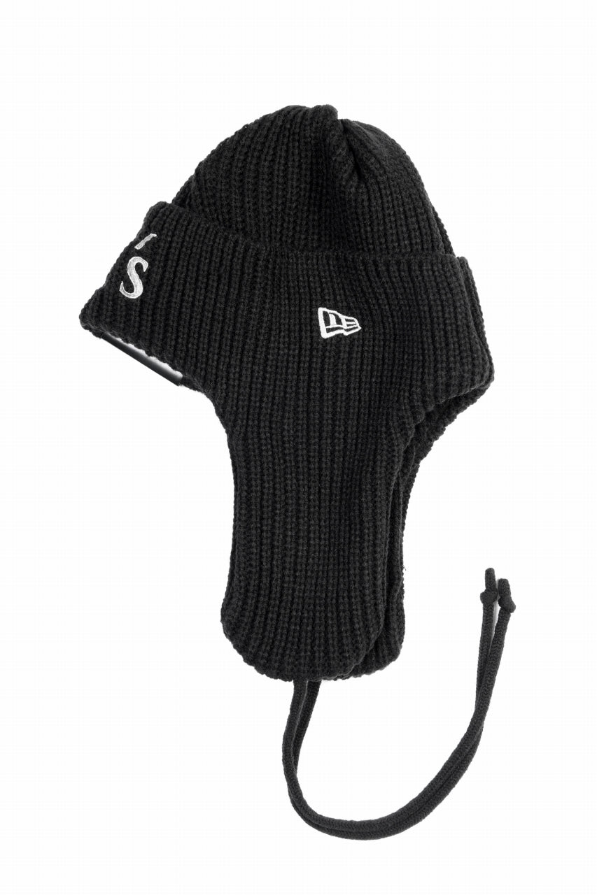 Y's × New Era KNIT TRAPPER (BLACK)