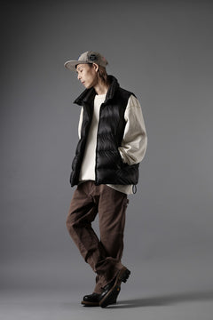 画像をギャラリービューアに読み込む, Ten c ASO DOWN VEST / PIECE DYED RIPSTOP 10 DEN + OJJ 11oz (BLACK)