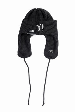 Y's × New Era KNIT TRAPPER (BLACK)