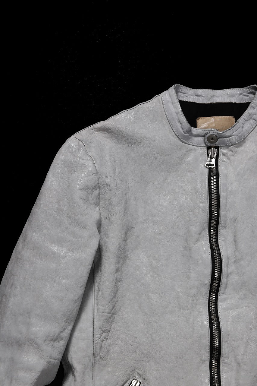 ISAMU KATAYAMA BACKLASH JP-CALF NATURAL DYED GARMENT-WASH SINGLE RIDERS (WHITE)