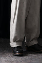 画像をギャラリービューアに読み込む, N/07 3 STITCHES WIDE TAPERED TROUSERS / HEAVY C/LI BUTCHER STRIPES (BEIGE)