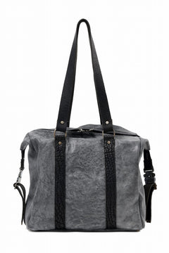 Load image into Gallery viewer, ierib exclusive Dr-Bag Small wt. Strap Belt / White Waxed Shrunken Horse (BLACK)