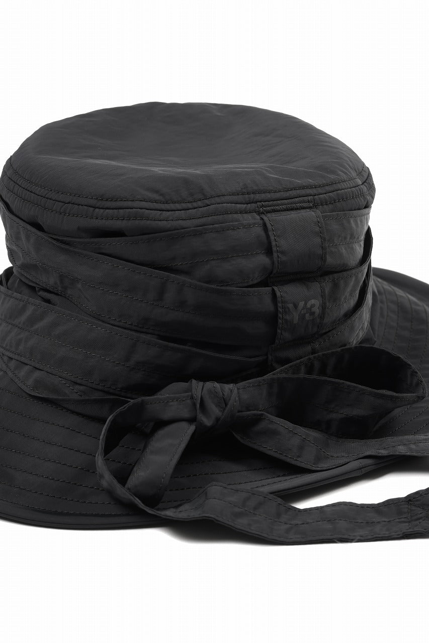 画像をギャラリービューアに読み込む, Y-3 Yohji Yamamoto CINCH BUCKET HAT (BLACK)