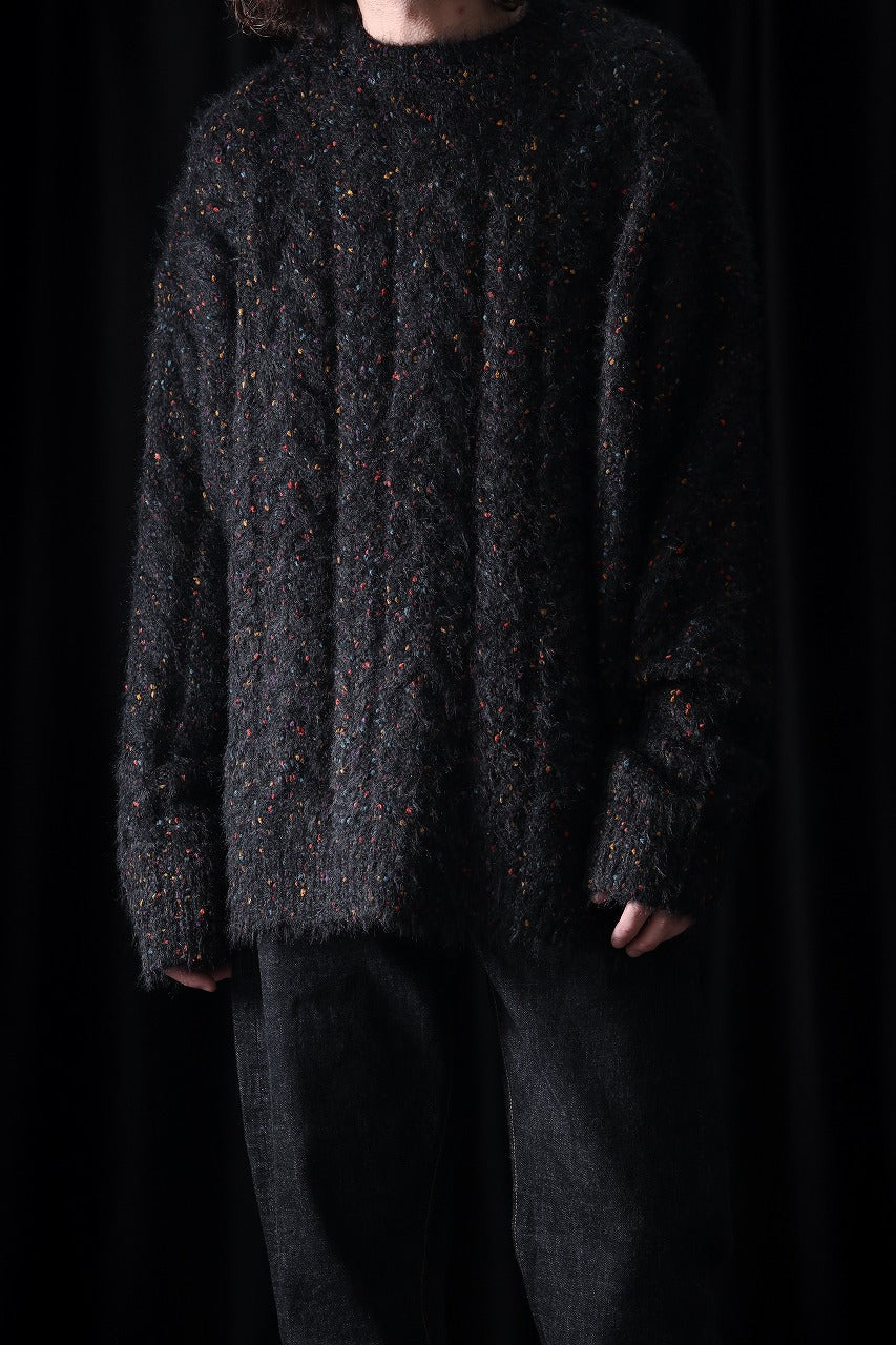 画像をギャラリービューアに読み込む, TARO HORIUCHI / th products Color Nep Mole Knit Pullover (black)