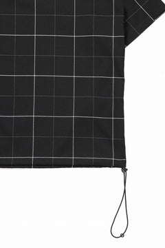 画像をギャラリービューアに読み込む, N/07 exclusive MOCK NECK HALF SLEEVE PULLOVER / WINDOWPANE CHECK TR TWILL (BLACK)