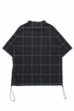画像をギャラリービューアに読み込む, N/07 exclusive MOCK NECK HALF SLEEVE PULLOVER / WINDOWPANE CHECK TR TWILL (BLACK)