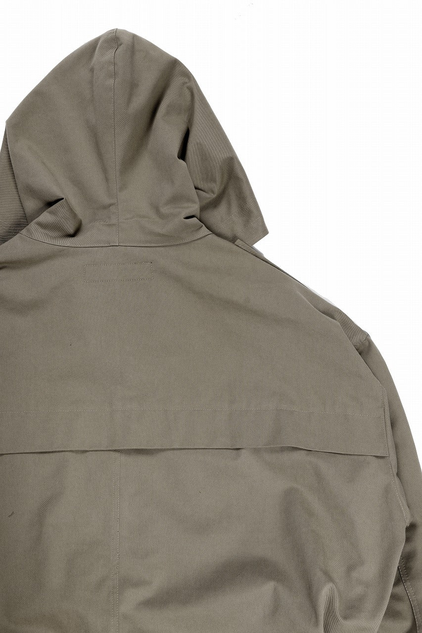 A.F ARTEFACT TWILL MILITARY HOODIE BLOUSON (KHAKI)