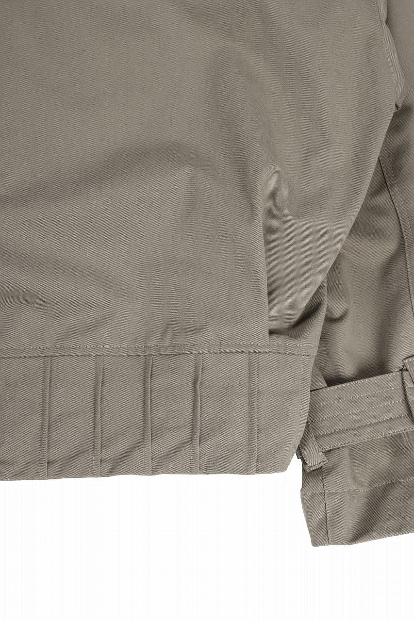 A.F ARTEFACT TWILL MILITARY HOODIE BLOUSON (KHAKI)