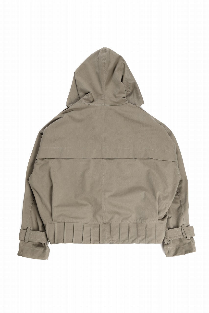 A.F ARTEFACT TWILL MILITARY HOODIE BLOUSON (KHAKI)