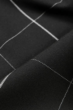 画像をギャラリービューアに読み込む, N/07 exclusive MOCK NECK HALF SLEEVE PULLOVER / WINDOWPANE CHECK TR TWILL (BLACK)