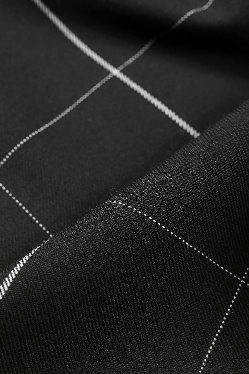 画像をギャラリービューアに読み込む, N/07 exclusive MOCK NECK HALF SLEEVE PULLOVER / WINDOWPANE CHECK TR TWILL (BLACK)