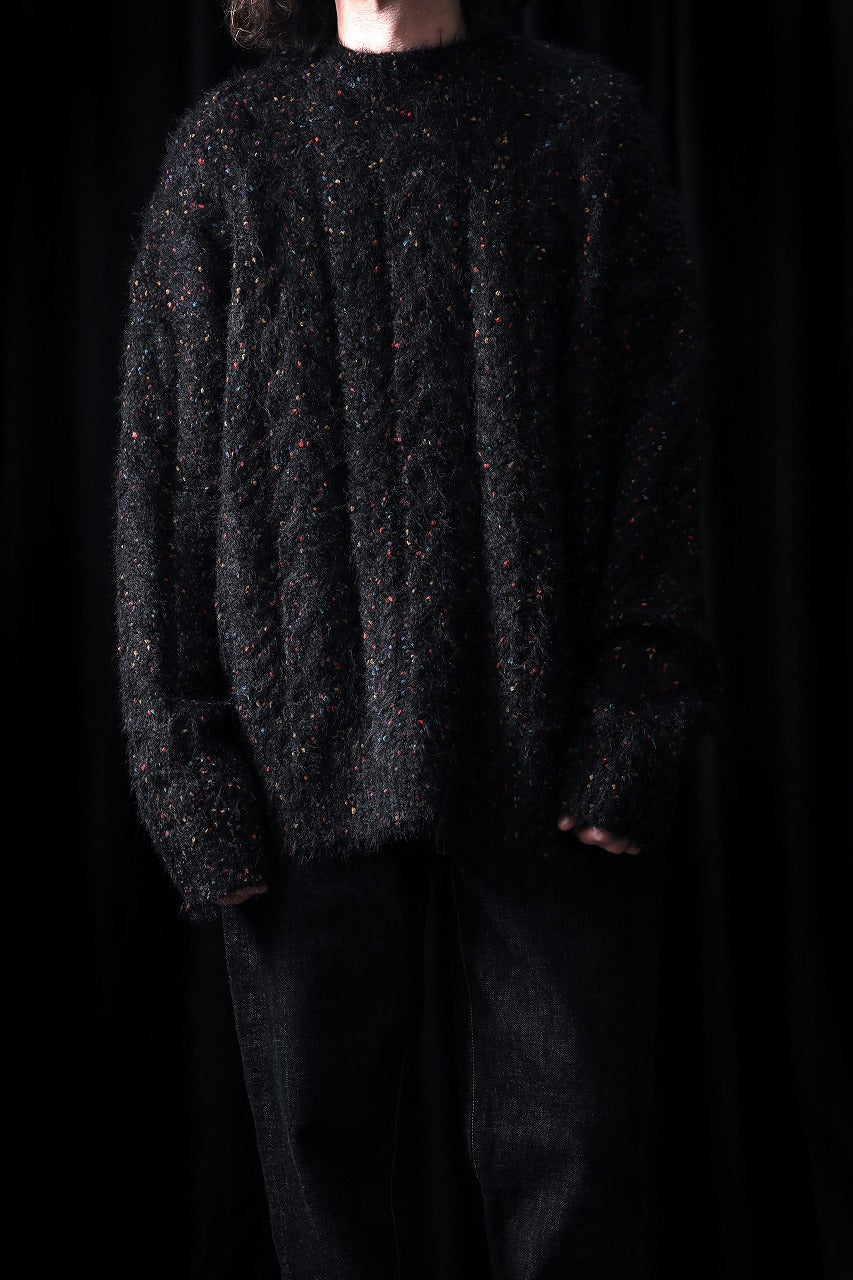 画像をギャラリービューアに読み込む, TARO HORIUCHI / th products Color Nep Mole Knit Pullover (black)