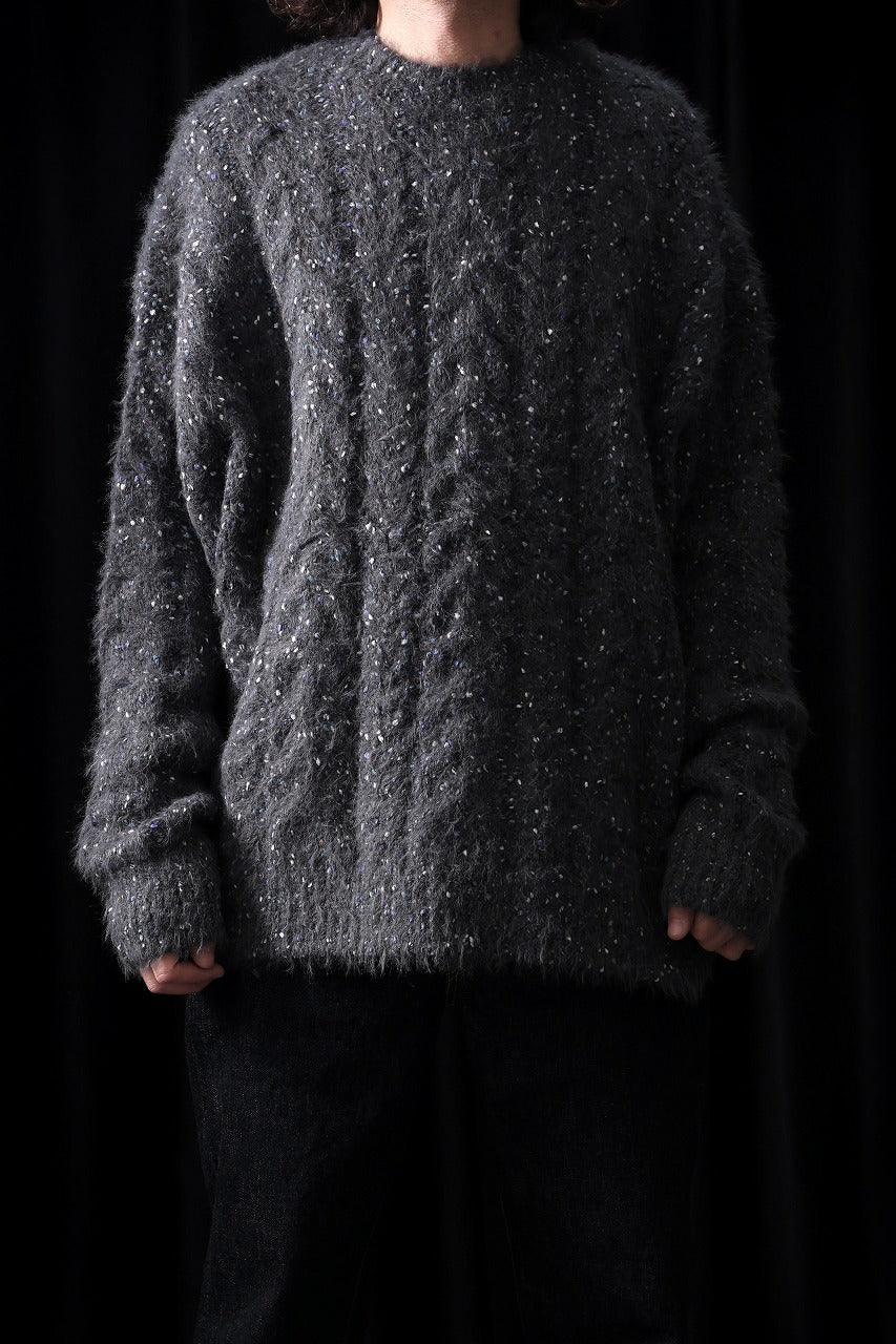 画像をギャラリービューアに読み込む, TARO HORIUCHI / th products Color Nep Mole Knit Pullover (gray)