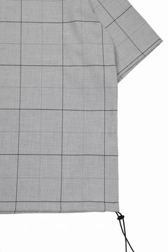 画像をギャラリービューアに読み込む, N/07 exclusive MOCK NECK HALF SLEEVE PULLOVER / WINDOWPANE CHECK TR TWILL (GREY)