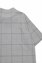 画像をギャラリービューアに読み込む, N/07 exclusive MOCK NECK HALF SLEEVE PULLOVER / WINDOWPANE CHECK TR TWILL (GREY)