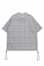 画像をギャラリービューアに読み込む, N/07 exclusive MOCK NECK HALF SLEEVE PULLOVER / WINDOWPANE CHECK TR TWILL (GREY)