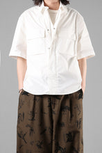 Load image into Gallery viewer, Ten c MID LAYER / HALF SLEEVE SHIRT JACKET (BIANCO NEVE)