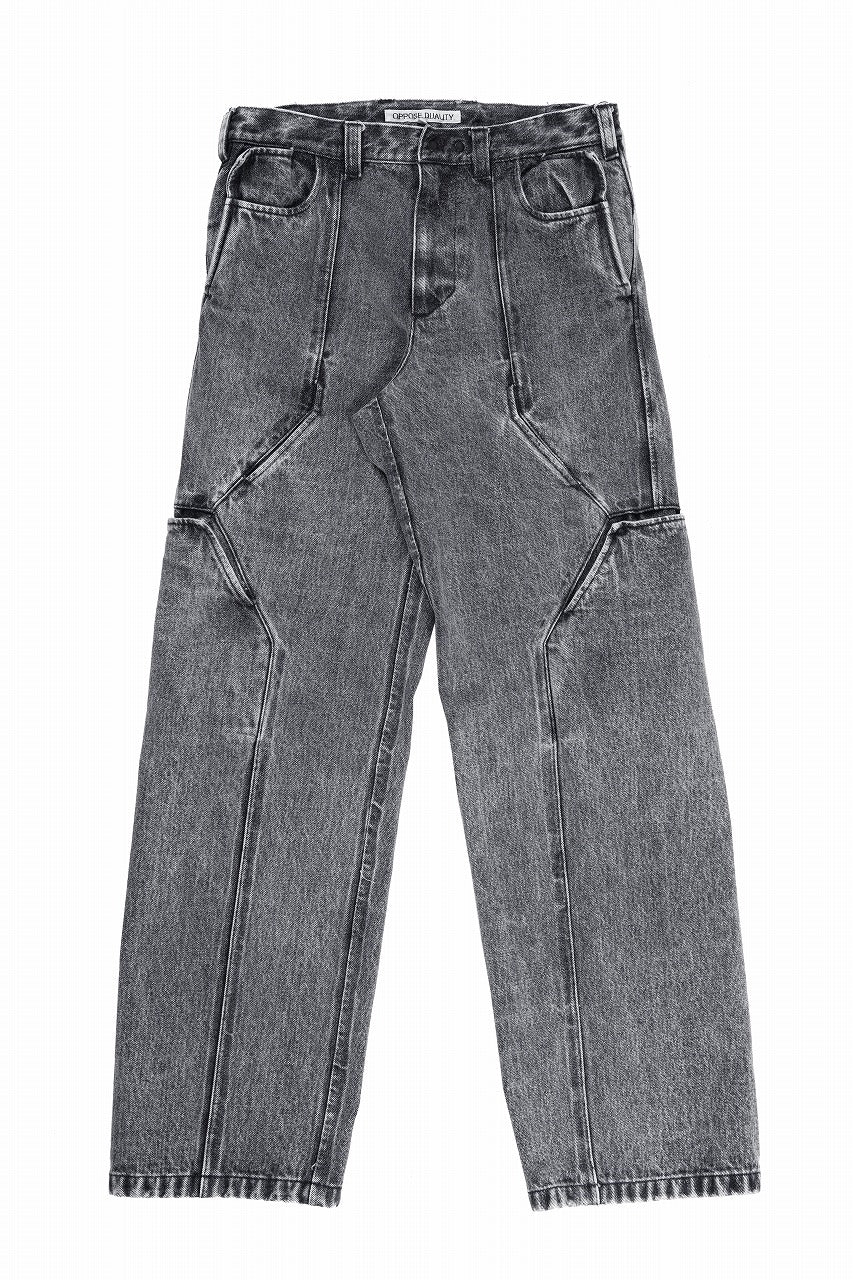 OPPOSE DUALITY 10POCKET PANEL DENIM TROUSERS / WASH EFFECTED (WASH BLACK)