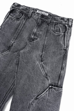 画像をギャラリービューアに読み込む, OPPOSE DUALITY 10POCKET PANEL DENIM TROUSERS / WASH EFFECTED (WASH BLACK)