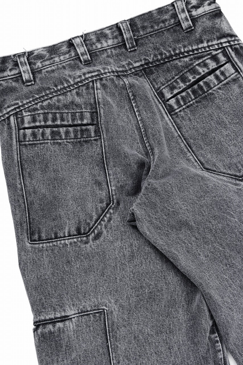 画像をギャラリービューアに読み込む, OPPOSE DUALITY 10POCKET PANEL DENIM TROUSERS / WASH EFFECTED (WASH BLACK)