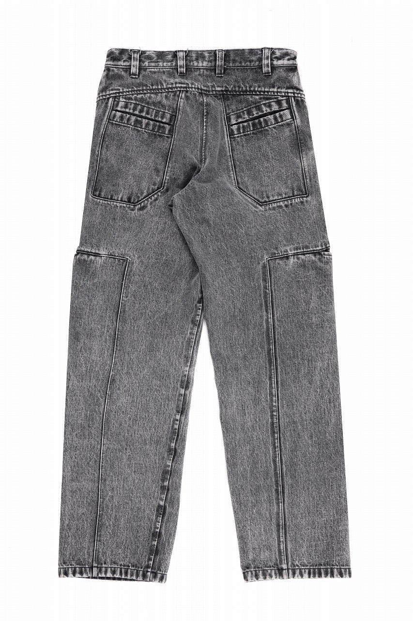 OPPOSE DUALITY 10POCKET PANEL DENIM TROUSERS / WASH EFFECTED (WASH BLACK)