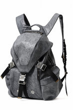 Load image into Gallery viewer, ierib exclusive Addiction Rucksack / White Waxed Shrunken Horse (BLACK)