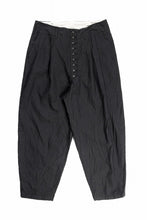 画像をギャラリービューアに読み込む, KLASICA &quot;VICTOR&quot; BACK SEAM TAPERED TROUSERS / &quot;END ON END&quot; SUPER 120&#39;s WOOL x HEMP (MATT BLACK)