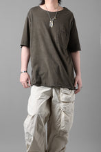 画像をギャラリービューアに読み込む, daub DYEING OVERSIZE T-SHIRT WITH POCKET / C.JERSEY (BROWN)